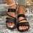 Women's Lightweight Braided Band Flat Slides - Open Toe Slip On Summer Beach Shoes
