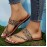 Leopard Printed Flat Slides - Non Slip Open Toe Sandals for Women