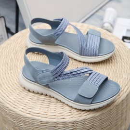 Women's Comfy Flat Sports Sandals - Open Toe Ankle Strap Shoes for Casual Outdoor Wear