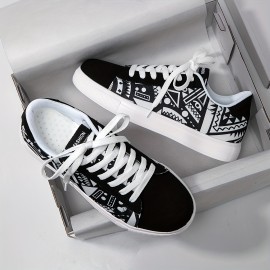 Trendy Men's Skateboard Sneakers - Artistic Graffiti, Lightweight & Non-Slip - Versatile All-Season Wear