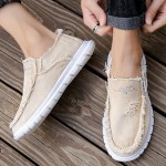 Men's Trendy Slip On Solid Loafer Shoes, Comfy Non Slip Casual Soft Sole Sneakers For Men's Outdoor Activities