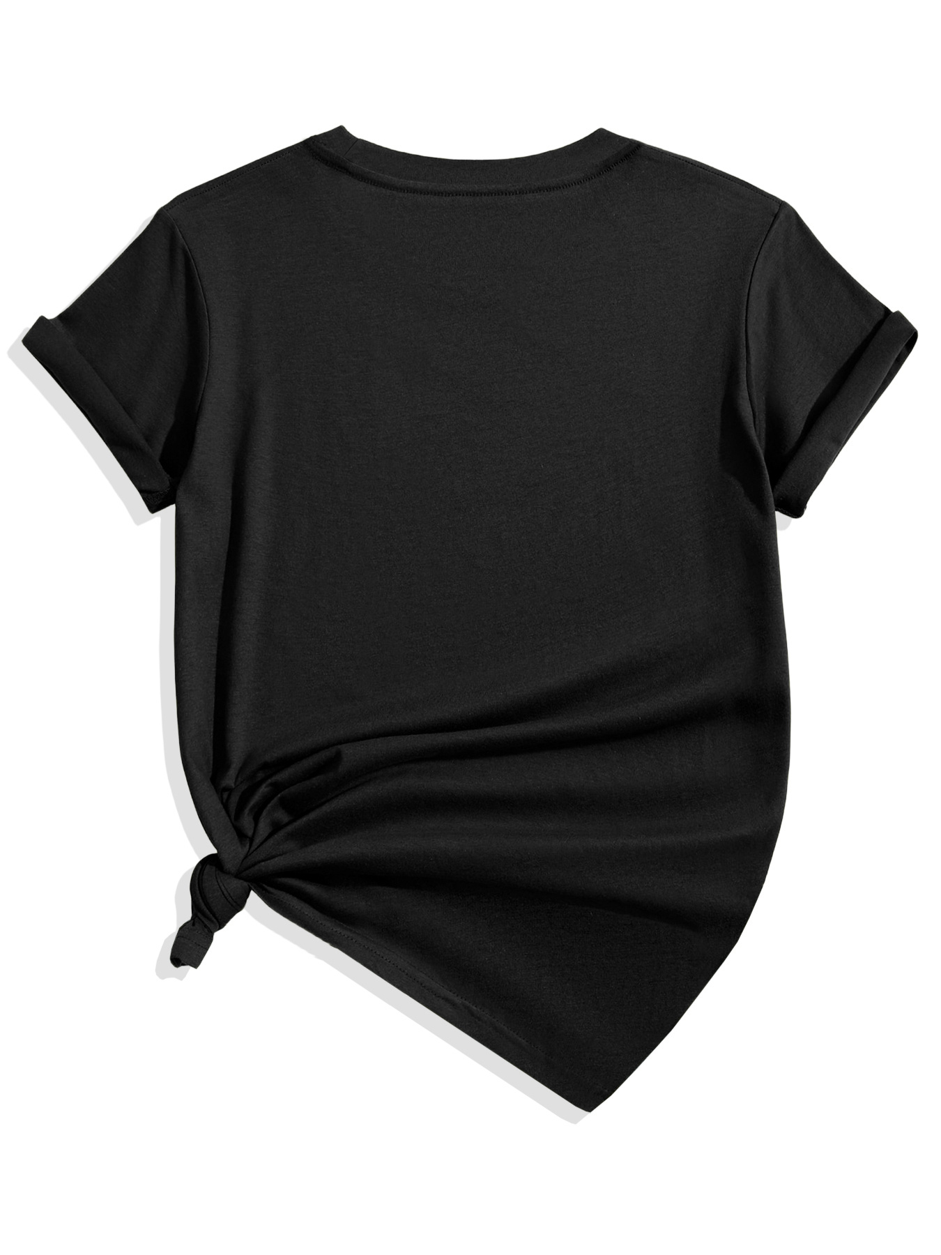 solid color casual t shirt v neck short sleeves stretchy versatile sports tee womens tops details 11